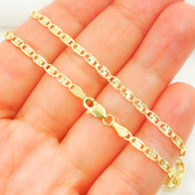 Solid Gold Diamond Cut Marina Link